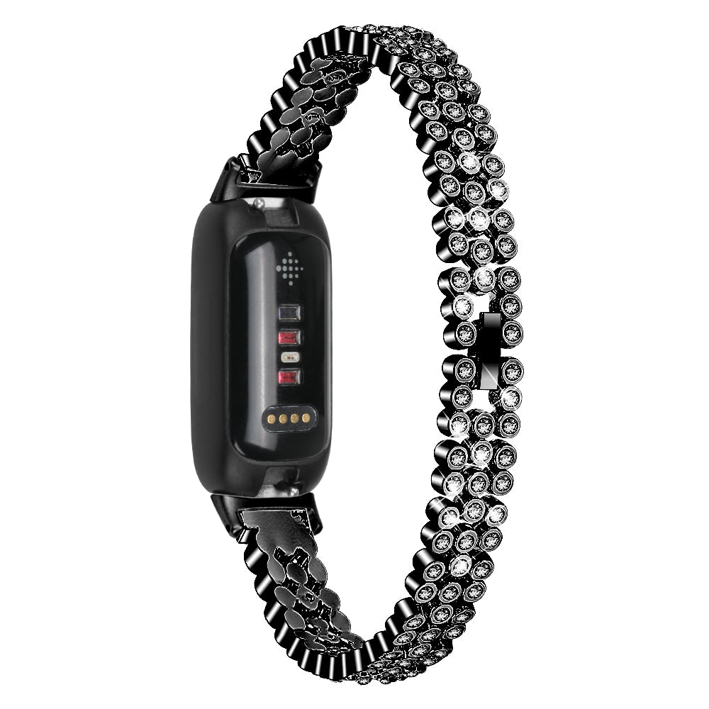 For Fitbit Inspire 3 Rhinestone Decor Alloy Wrist Strap Replacement Smartwatch Band For Fitbit Inspire 3 Rhinestone Decor Alloy Wrist Strap Replacement Smartwatch Band